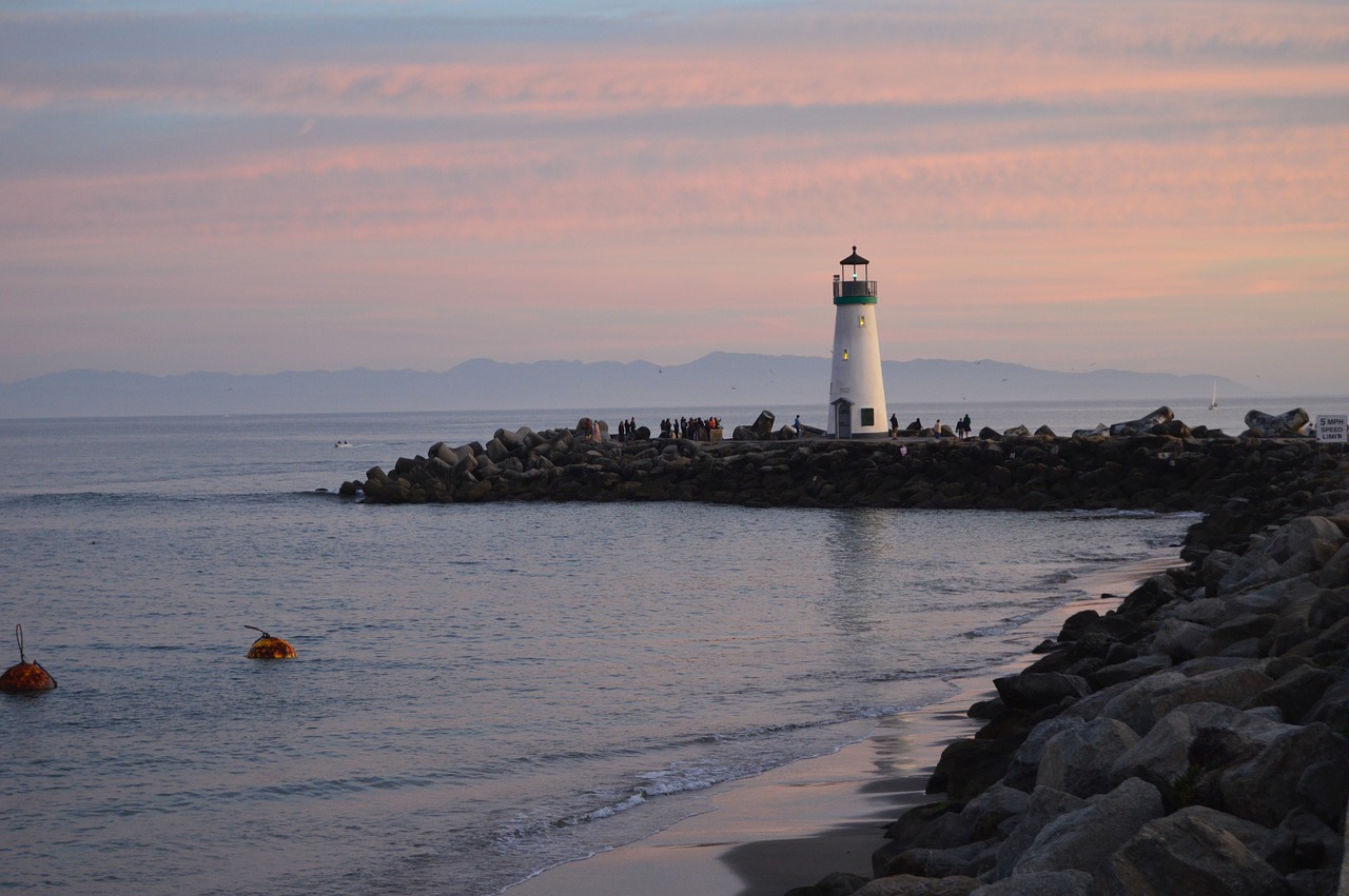 lighthouse harbor maritime free photo