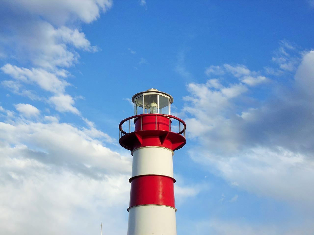 lighthouse sky clouds free photo