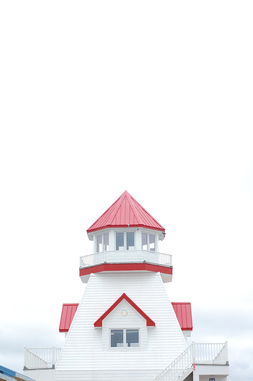 lighthouse isolated roof free photo