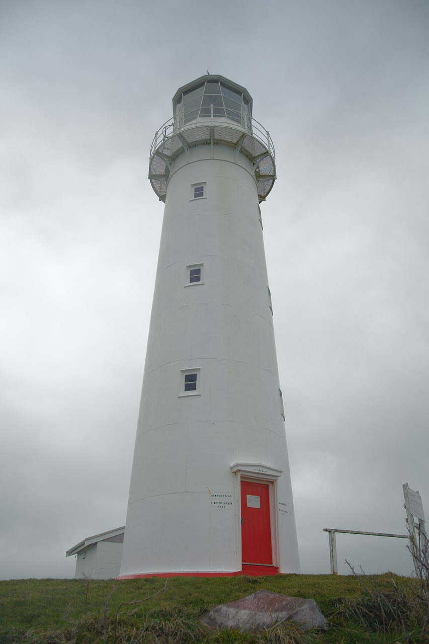 lighthouse cape egmont new zealand free photo
