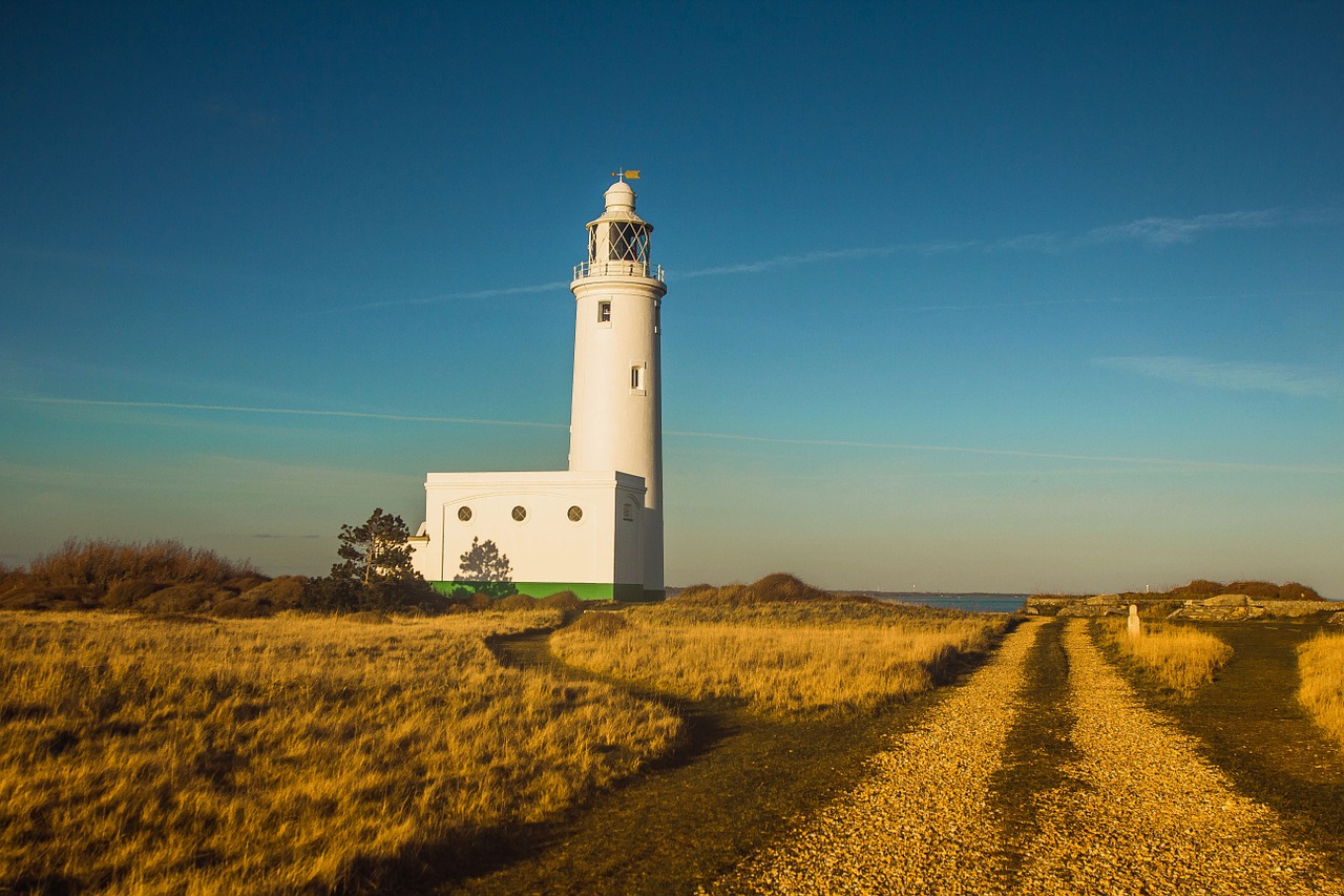 lighthouse shore path free photo