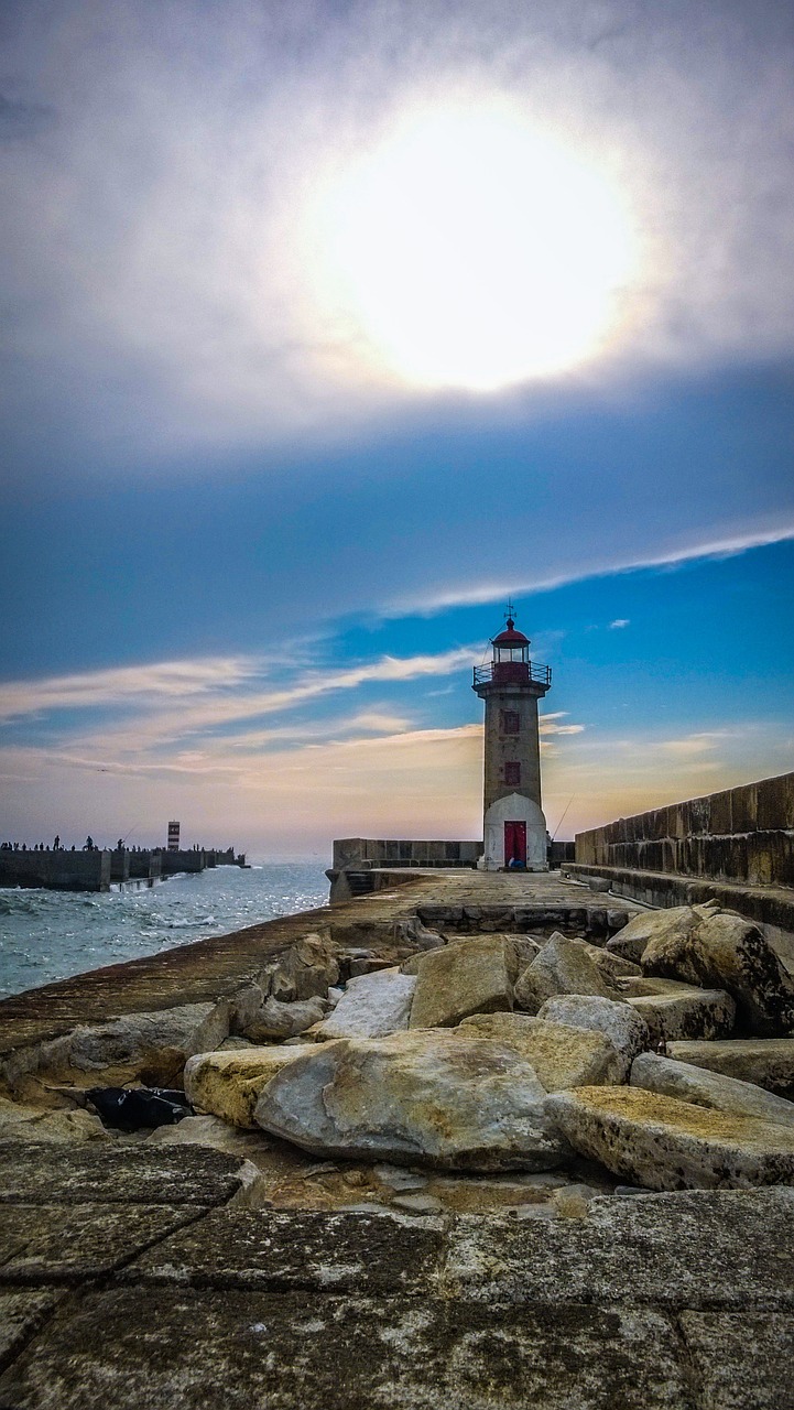 lighthouse porto ocean free photo