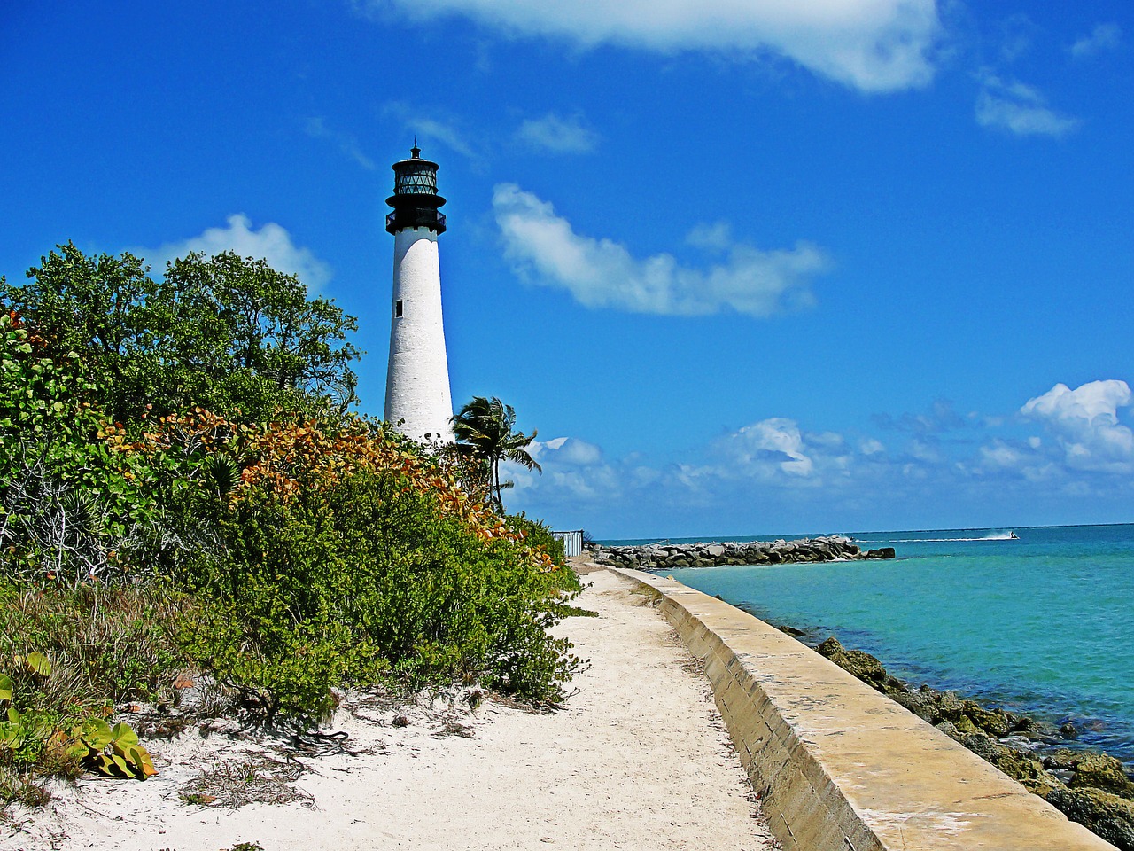 lighthouse farito key biscayne miami free photo