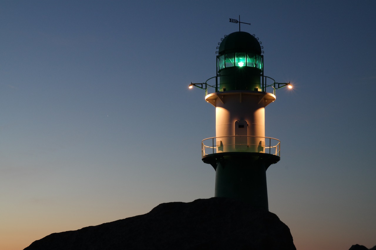 lighthouse evening mood free photo