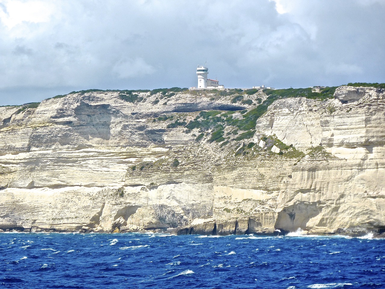 lighthouse cliffs bonifacio free photo