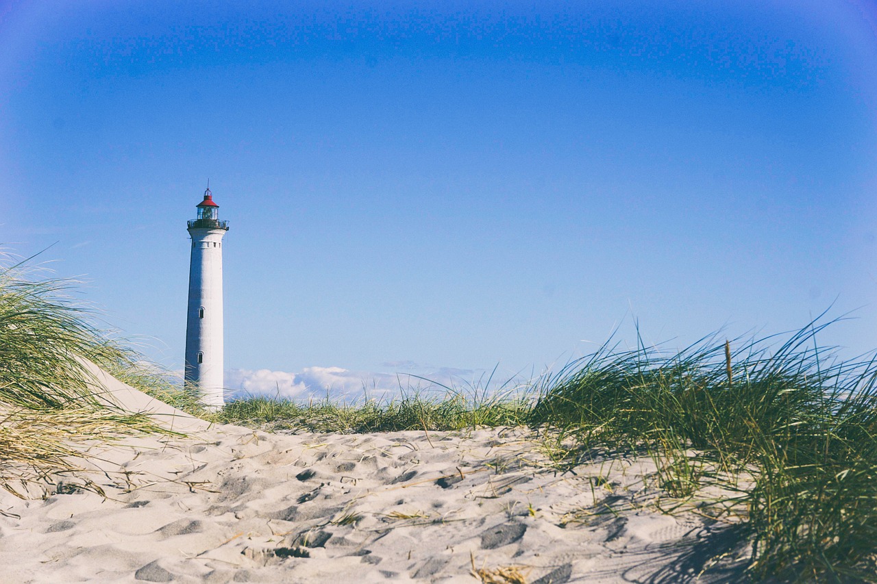 lighthouse beach sand free photo