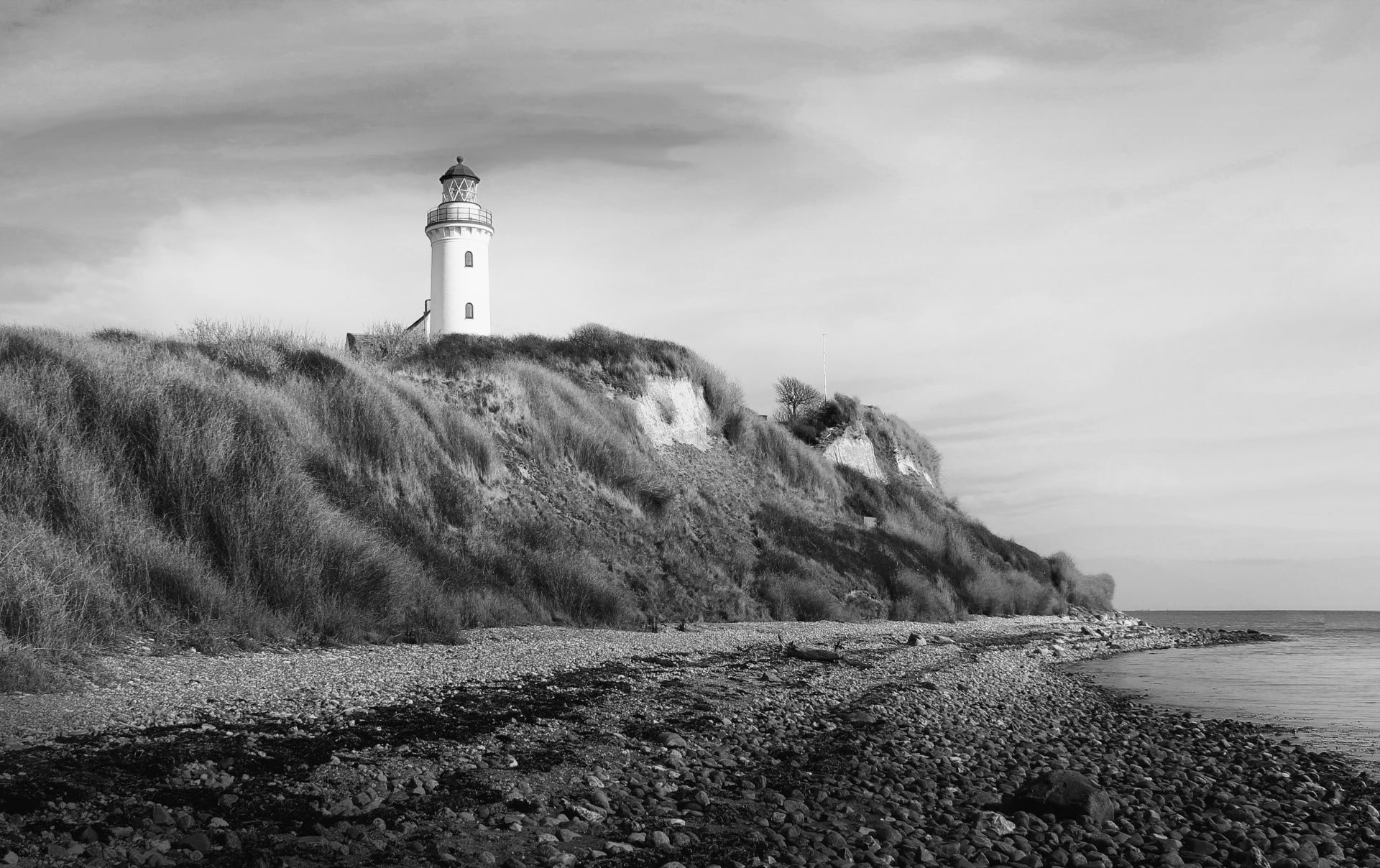 lighthouse coast beach free photo