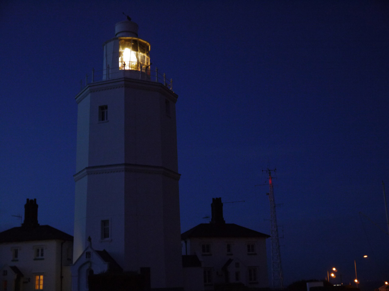 lighthouse night light free photo