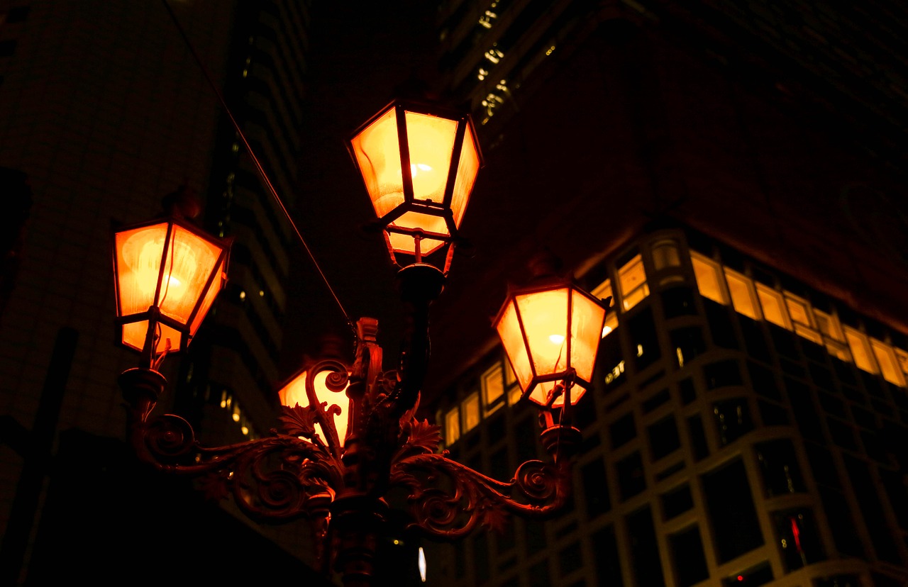 lighting street lights night free photo