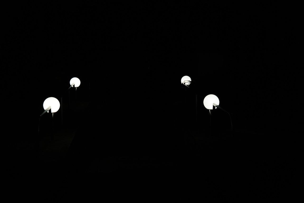 lighting lamps at night free photo