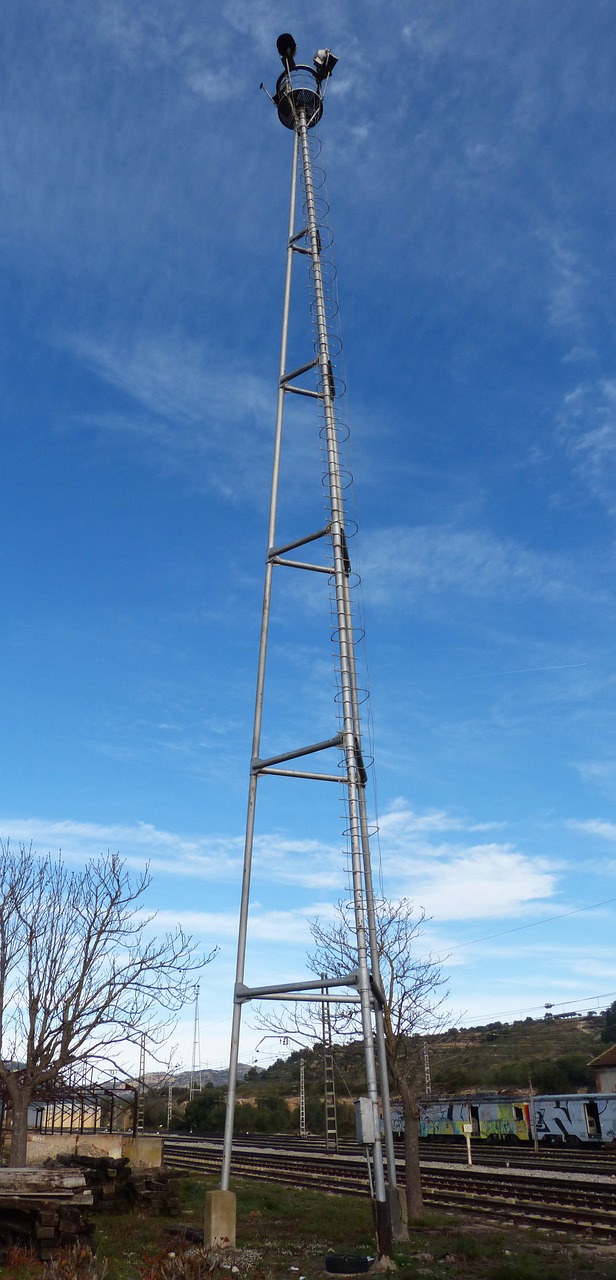 lighting tower reflectors metal tower free photo