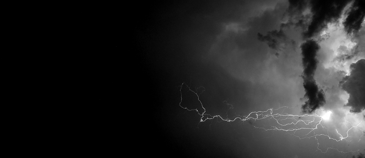 lightning black white free photo