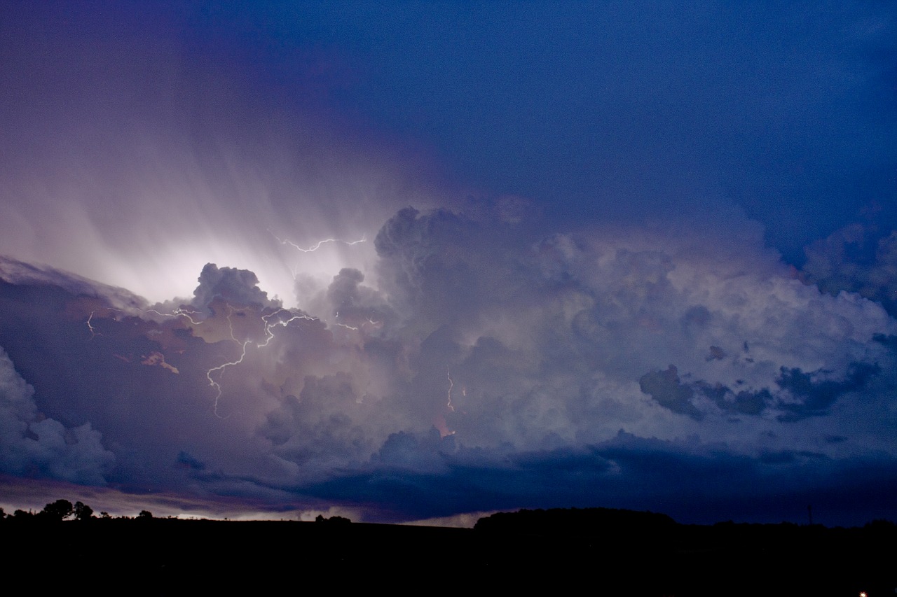 lightning thunder storm free photo