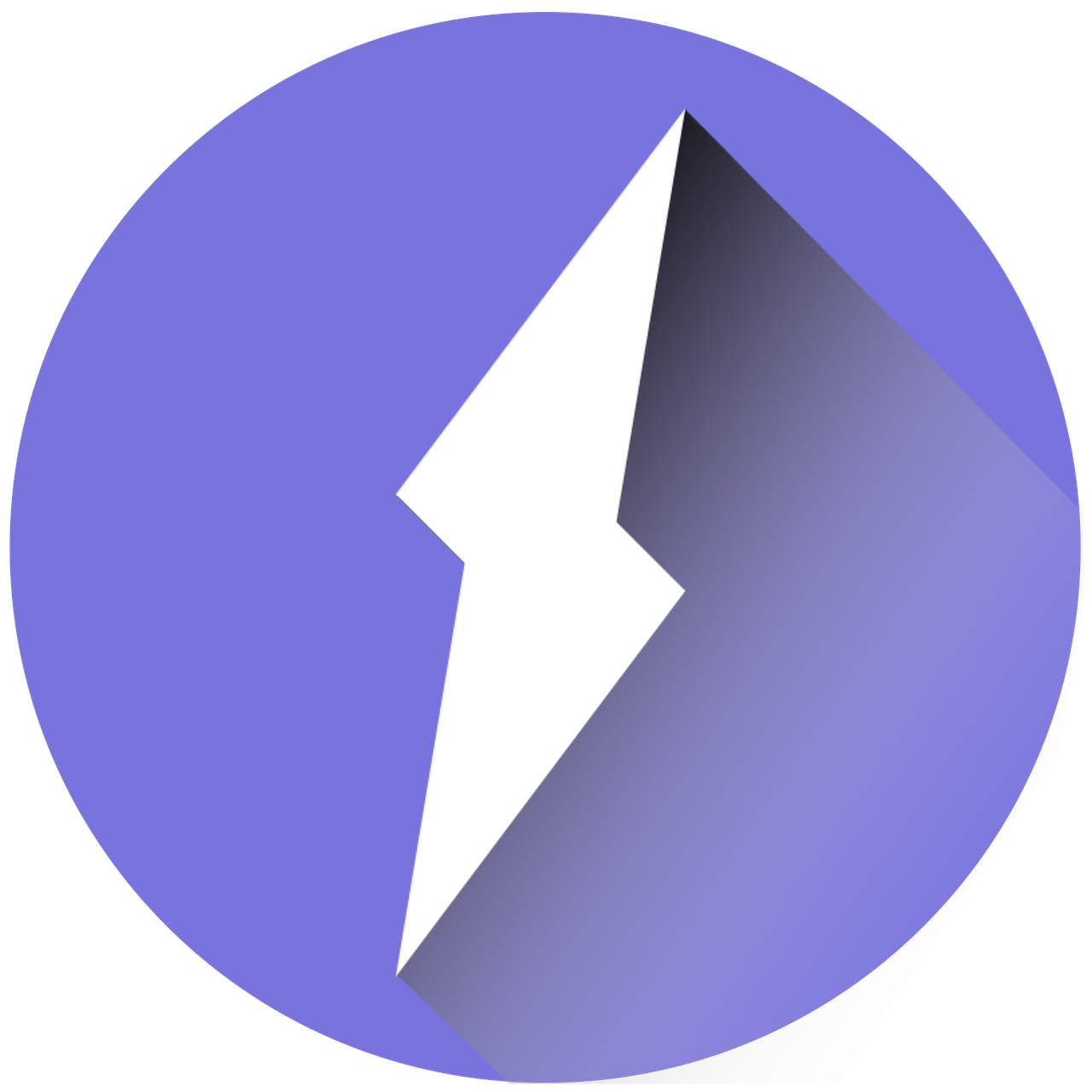 lightning icon purple free photo