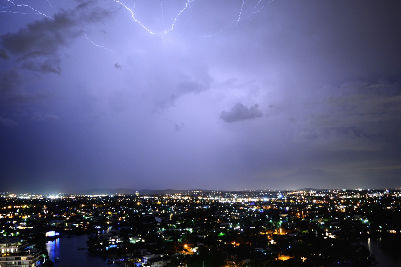 lightning electricity storm free photo