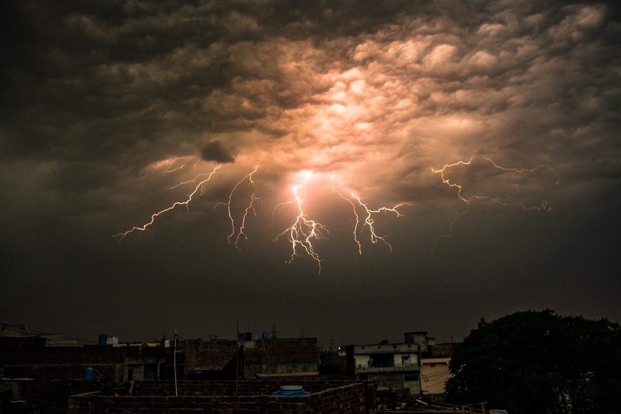 lightning sky pakistan free photo