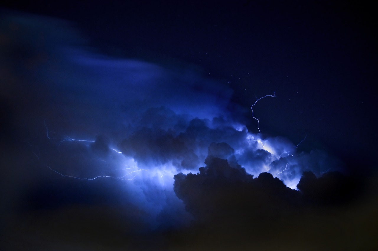 lightning weather sky free photo