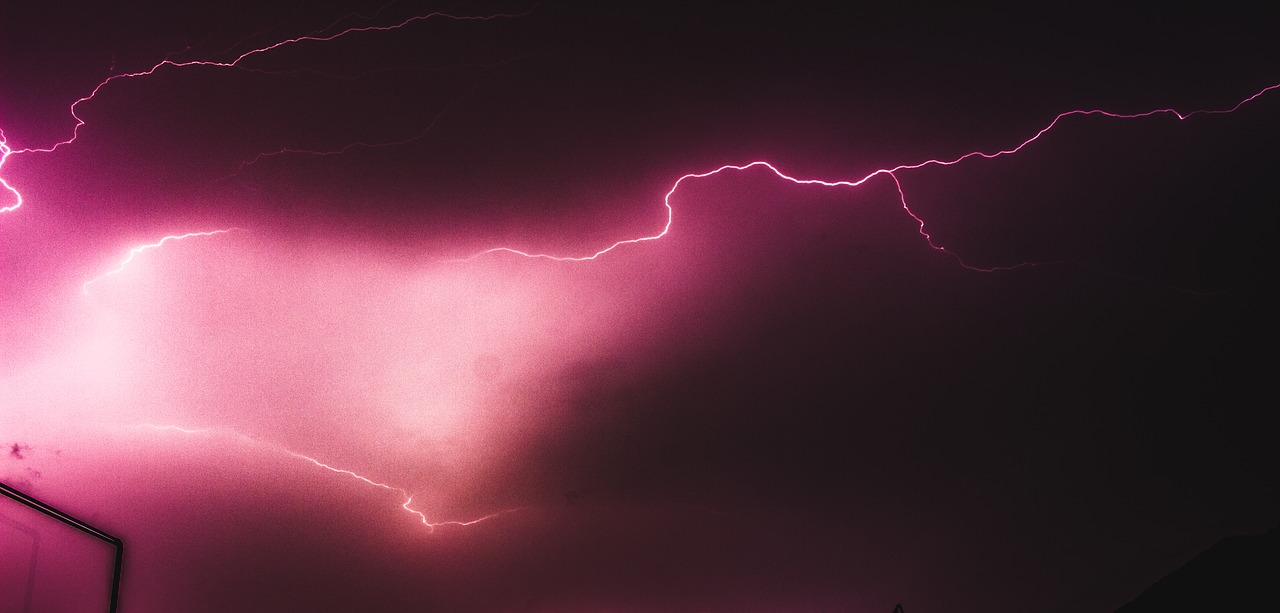 lightning storm spark free photo