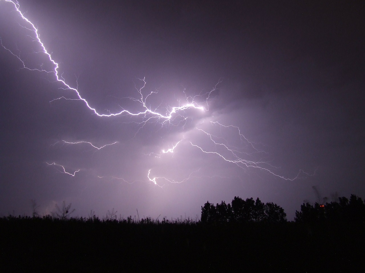 lightning storm night free photo