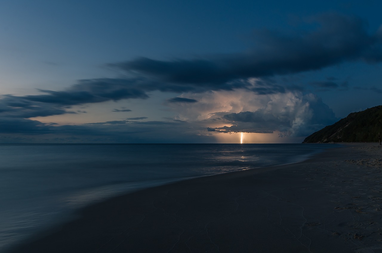 lightning  storm  weather free photo