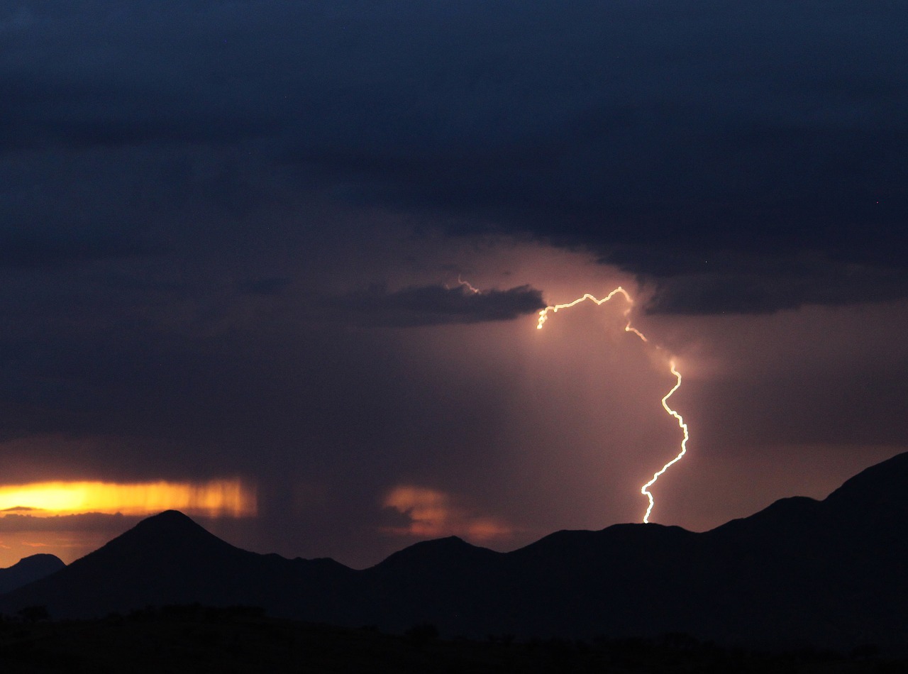 lightning  weather  storm free photo