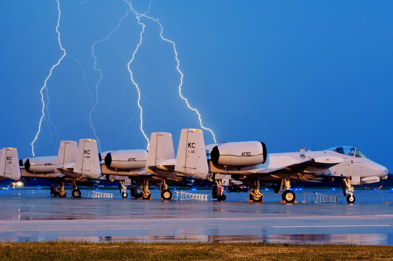 lightning strike night free photo