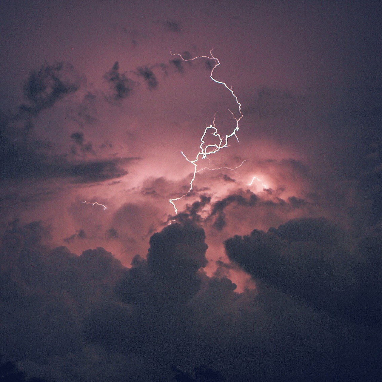 lightning thunder storm free photo