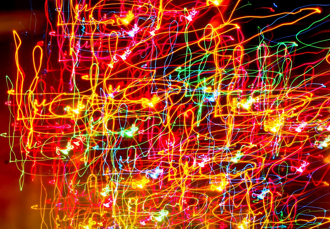 lights night neon free photo