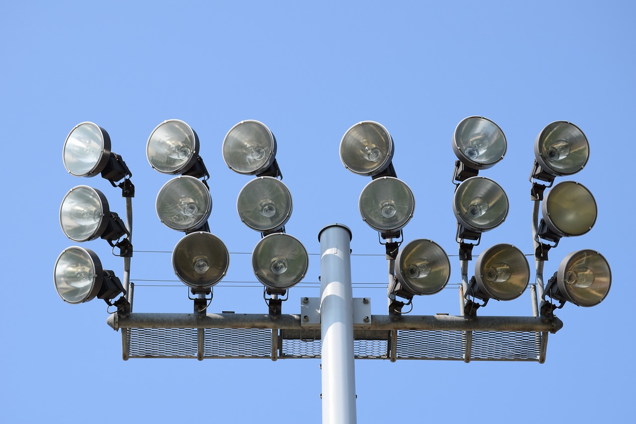 lights stadium sky free photo