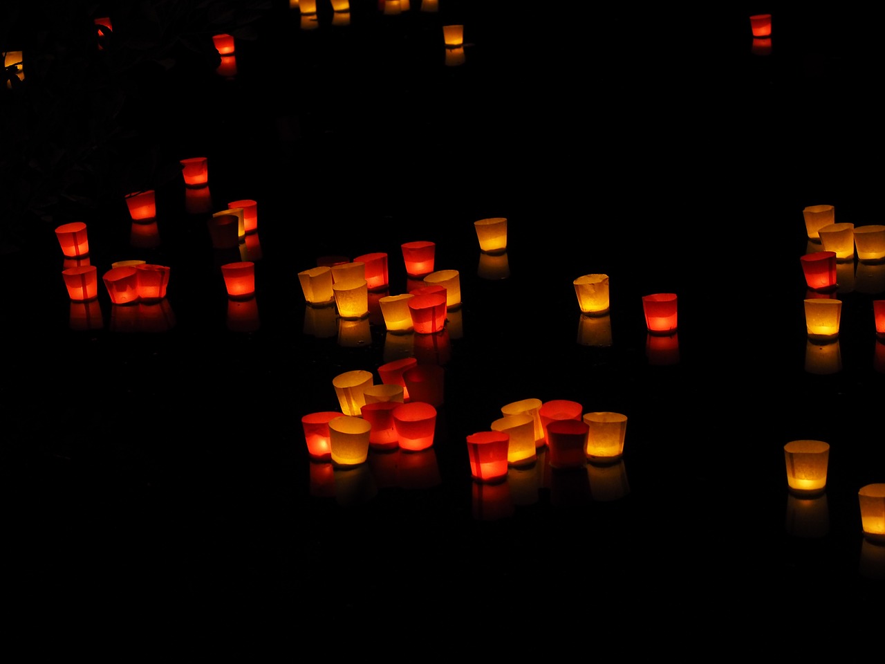 lights candles floating candles free photo