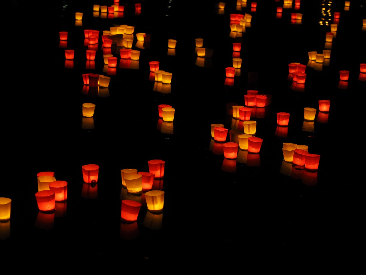 lights candles floating candles free photo
