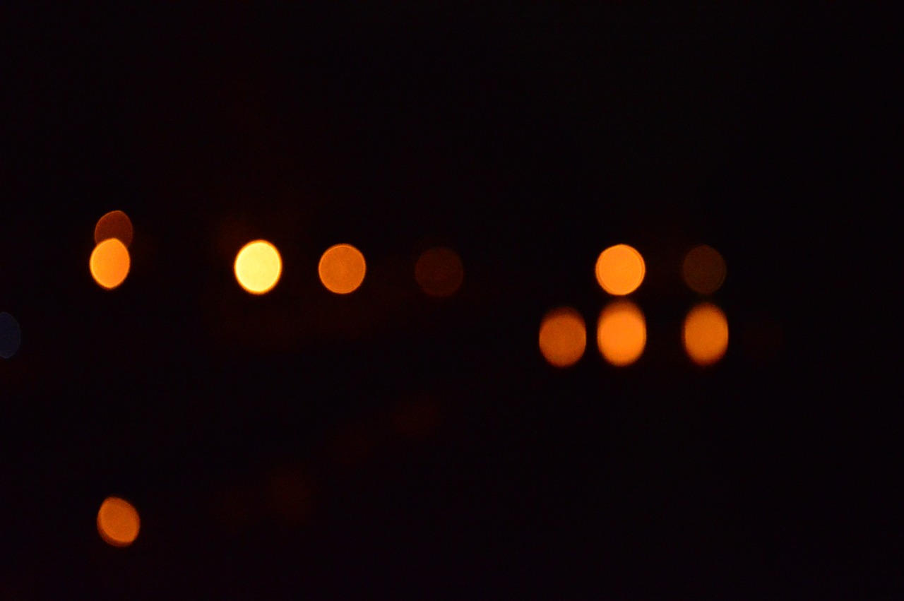 lights out of focus background free photo
