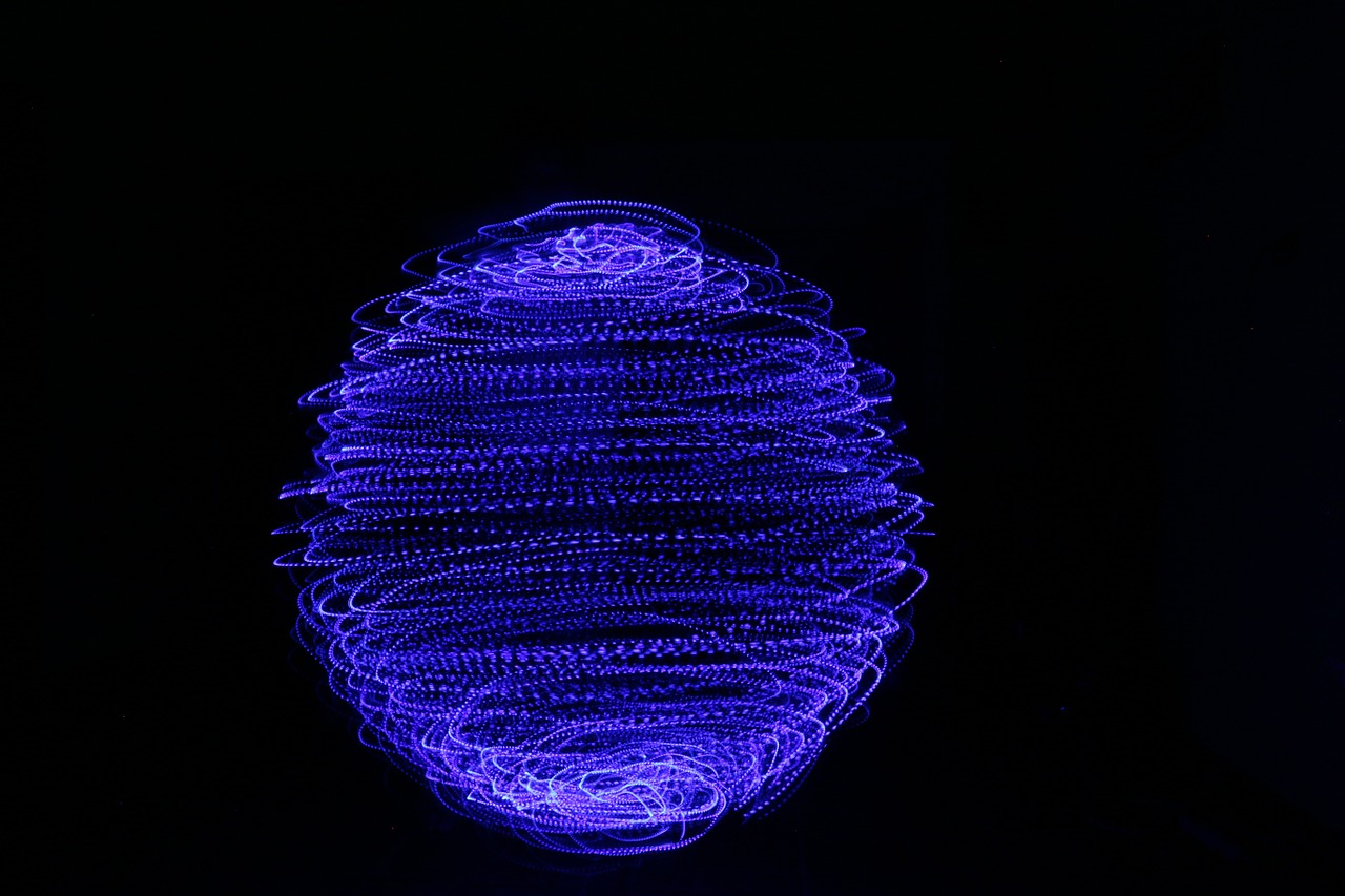 lights sphere blue free photo