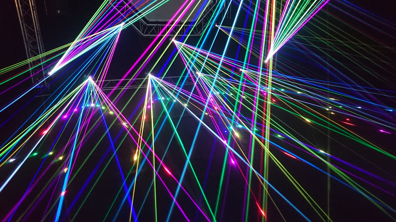 lightshow laser music festival free photo