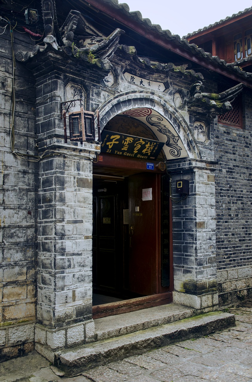 lijiang building old town free photo