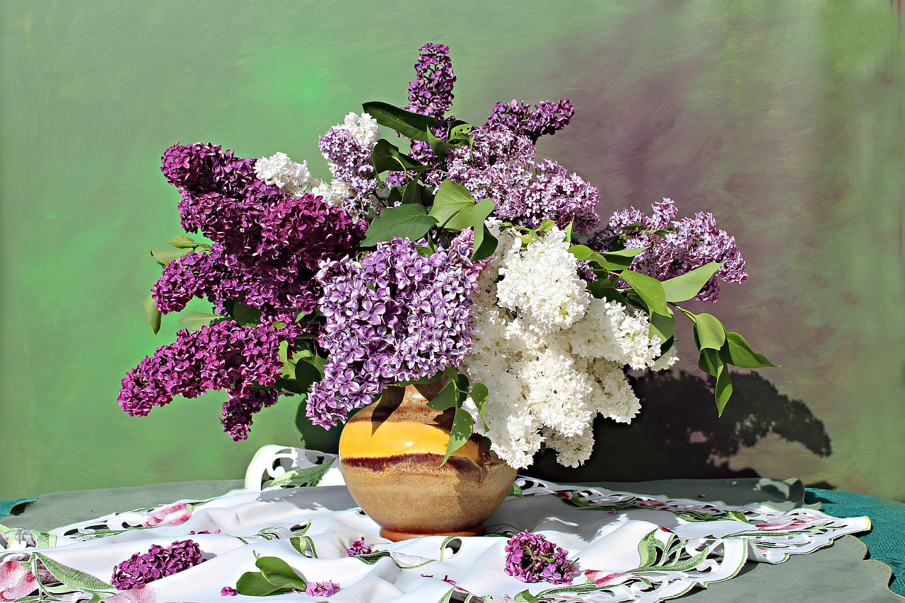 lilac bouquet lilac flower still life free photo