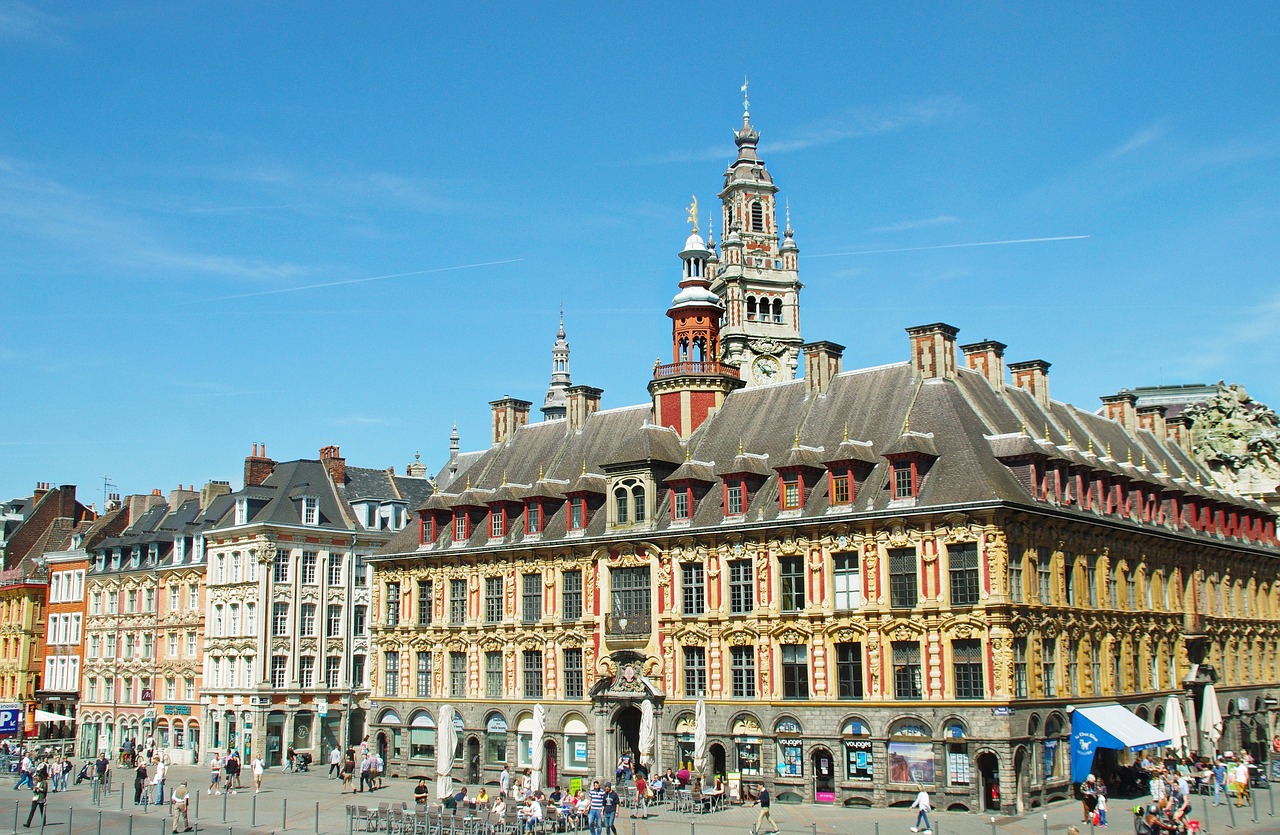 lille grand-place old stock exchange free photo