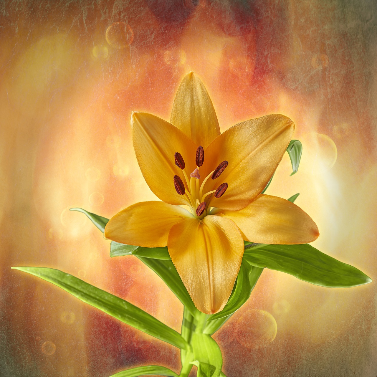 lily flower yellow free photo