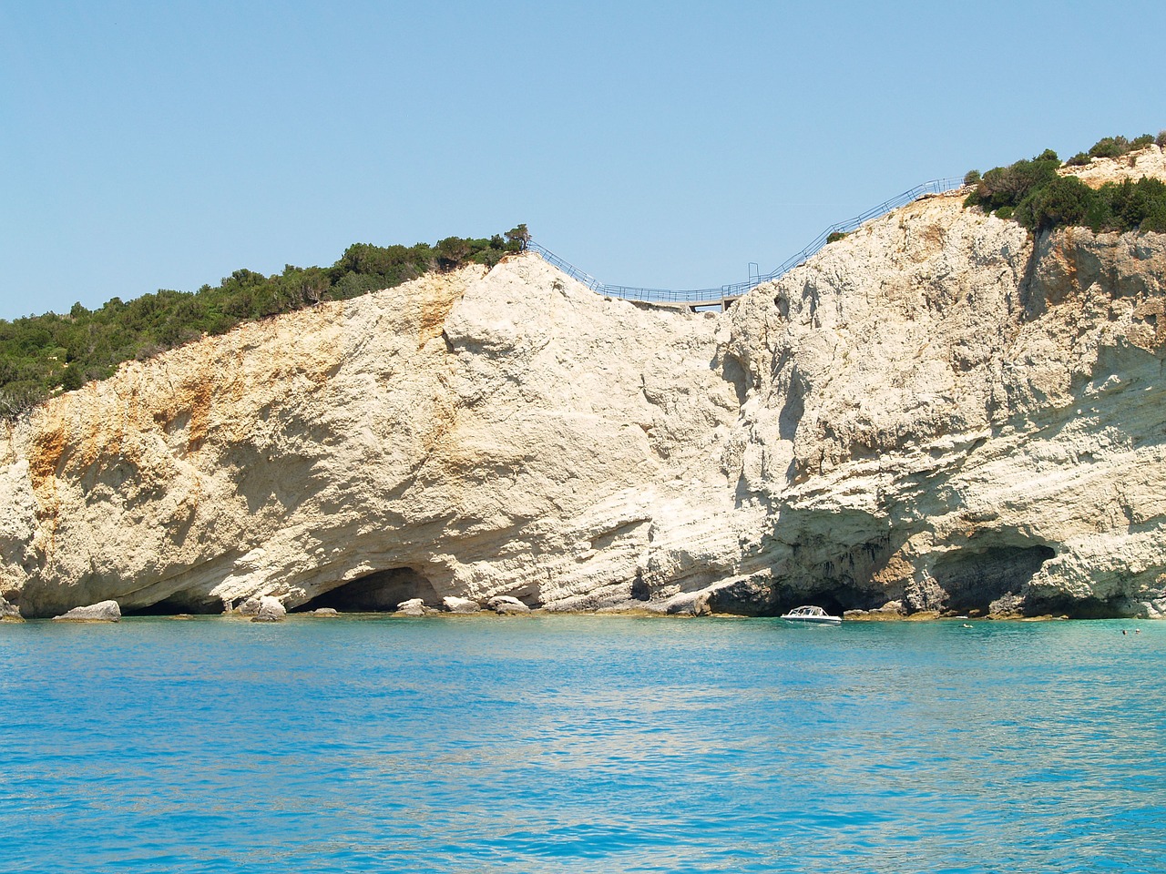 limestone rock sea free photo