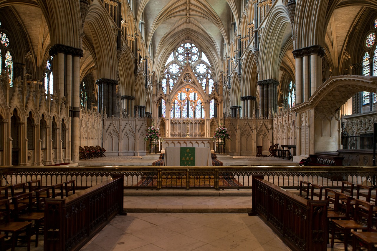 lincoln cathedral altar communion rail free photo