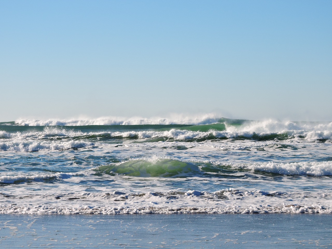 beach waves ocean free photo