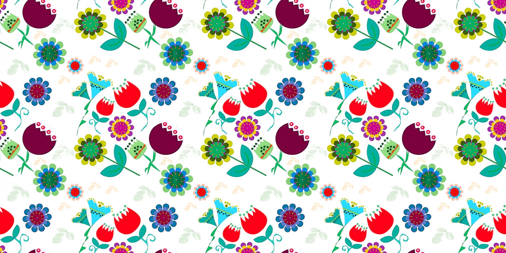 colorful pattern wallpaper flowers free photo
