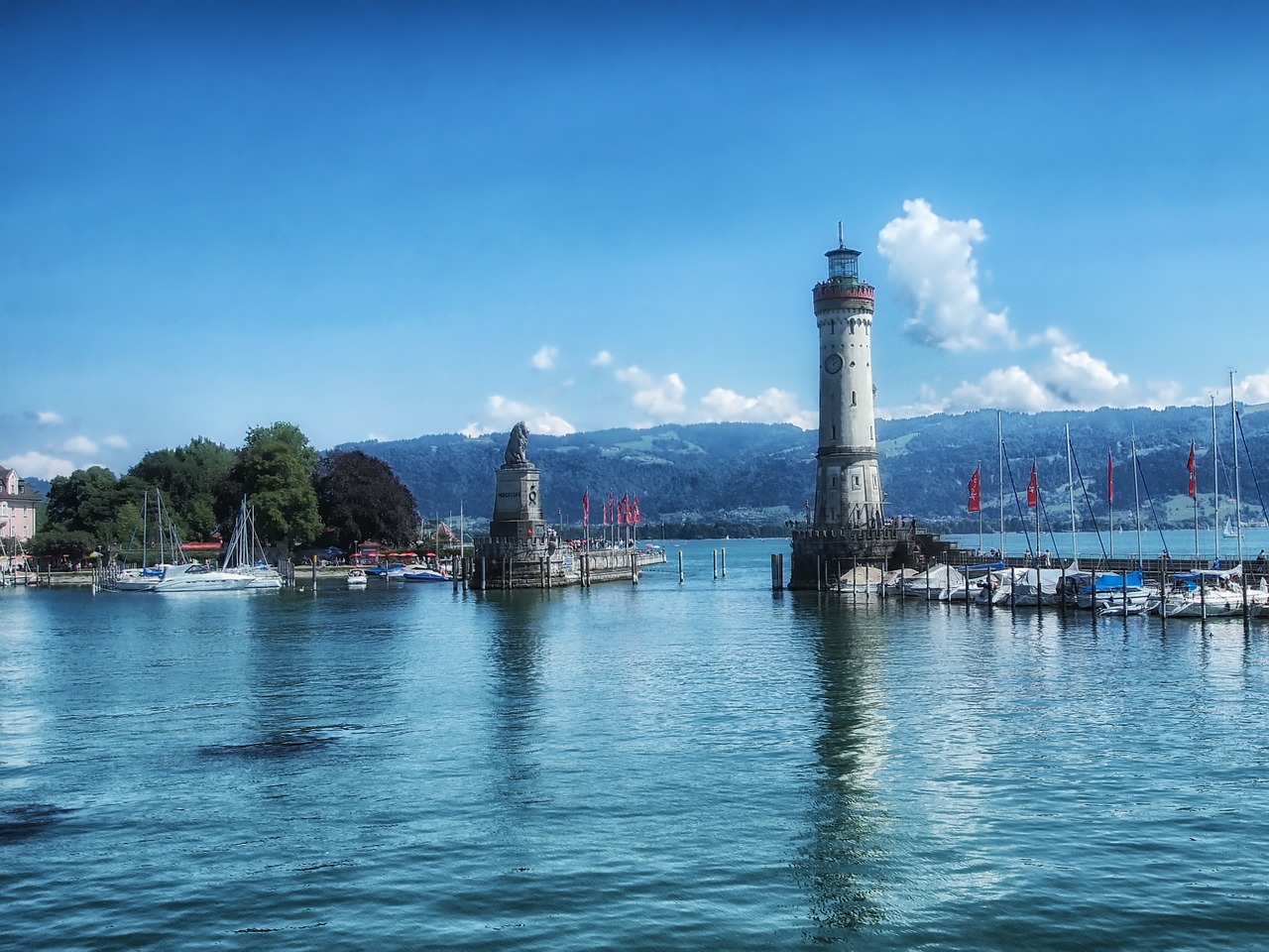 lindau germany harbor free photo