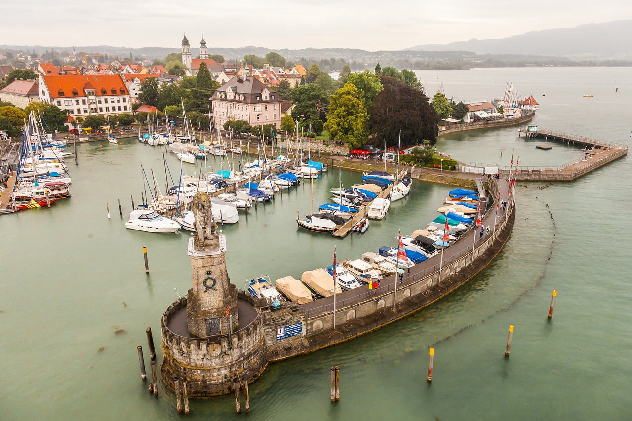 lindau lake constance port free photo