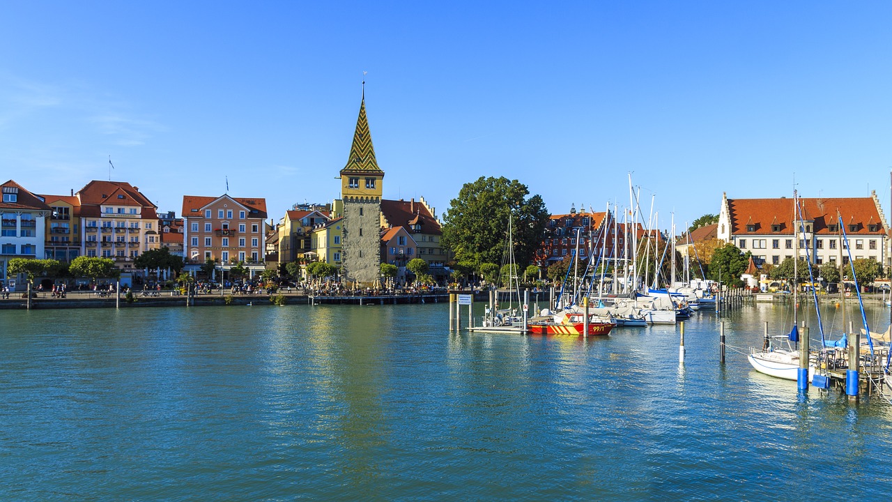 lindau port lake constance free photo