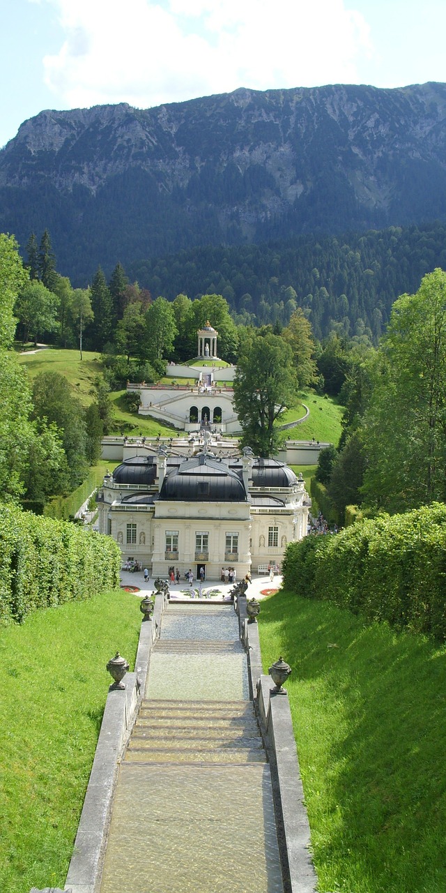 linderhof palace artificial brook louis the second free photo
