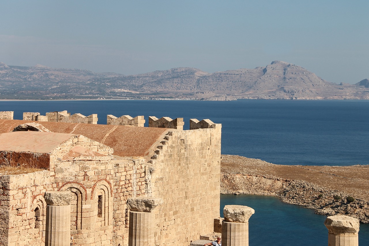 lindos  acropolis  rhodes free photo