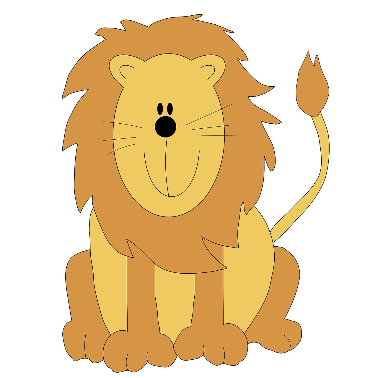 lion clip-art cartoon free photo