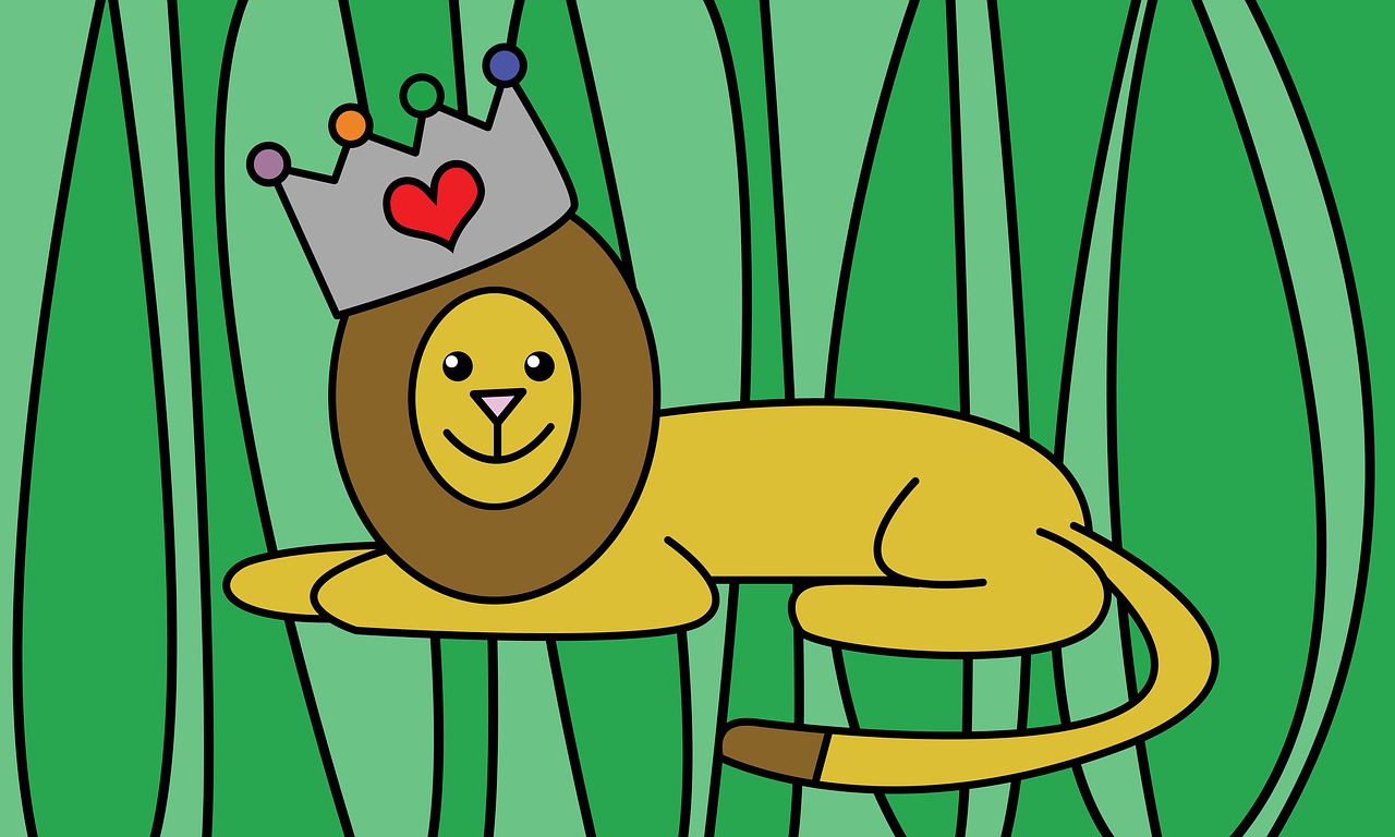 lion cute illustration cute free photo