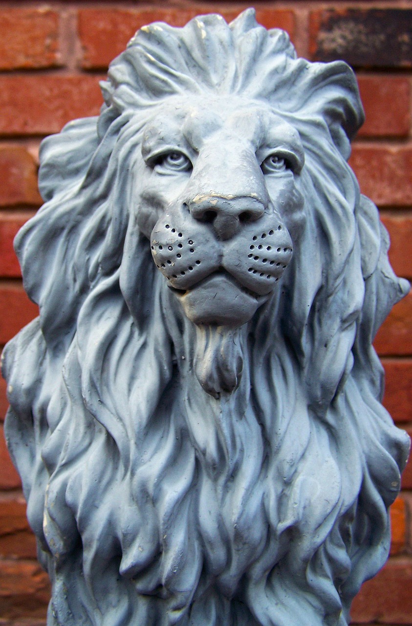 lion statue figure free photo